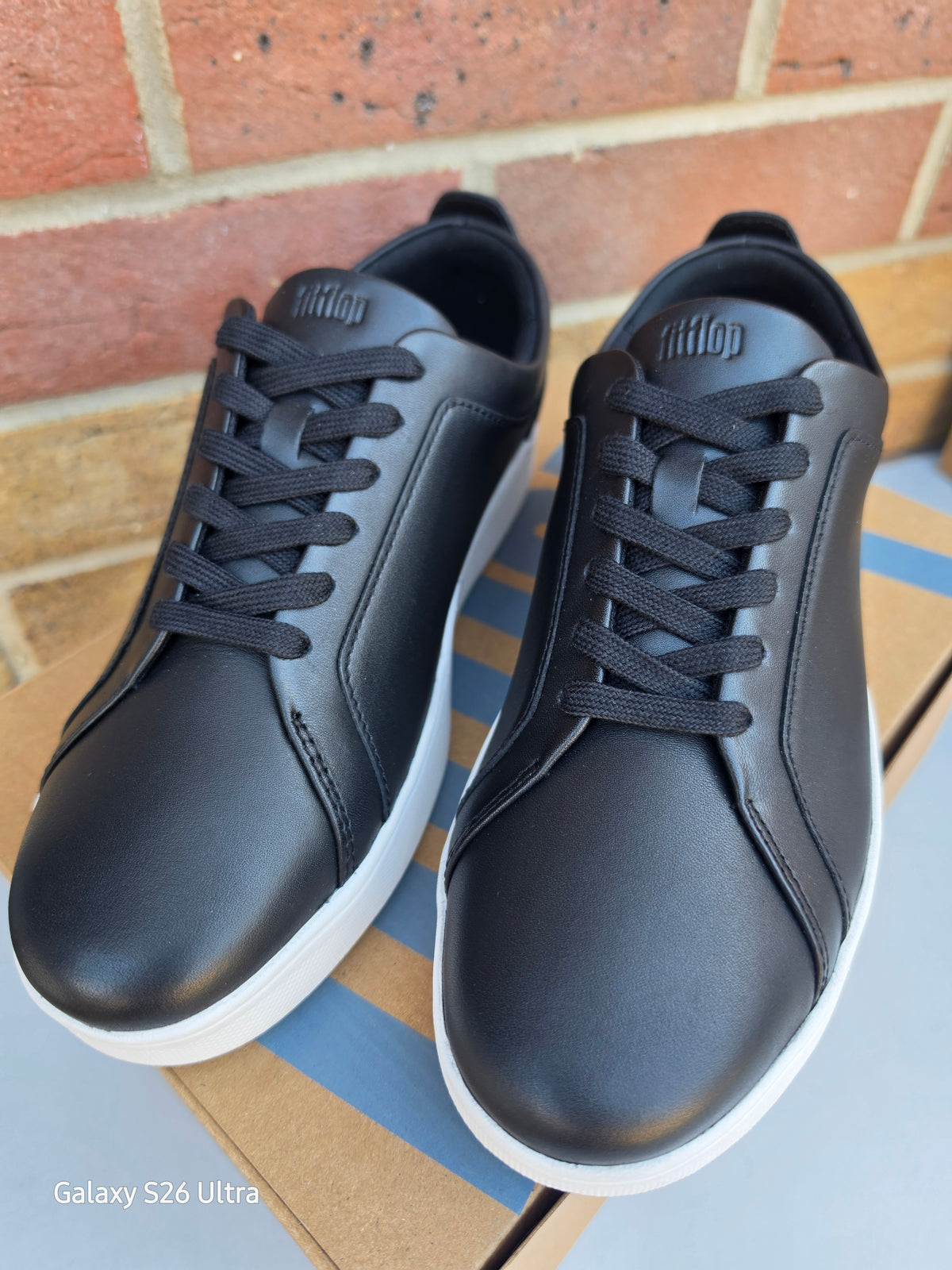 New Style FitFlop Rally Leather Women's Trainers - Black & White - UK Size 6