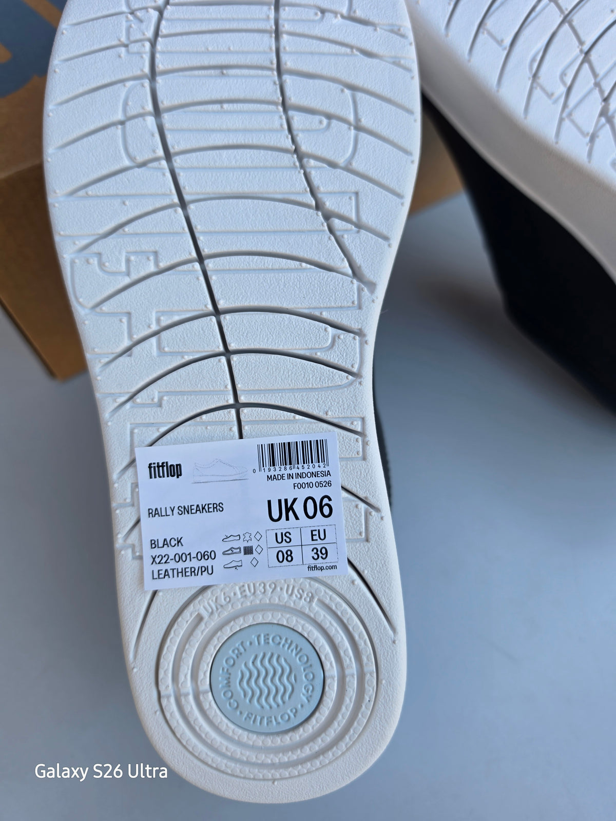 New Style FitFlop Rally Leather Women's Trainers - Black & White - UK Size 6