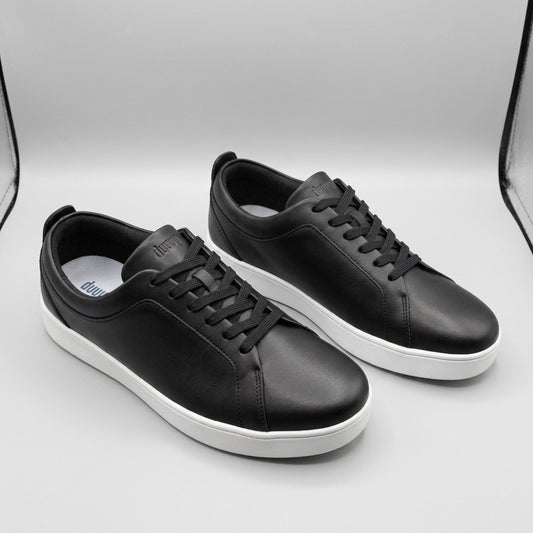 New Style FitFlop Rally Leather Women's Trainers - Black & White - UK Size 6